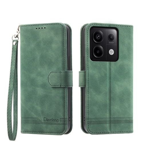 

For Xiaomi Redmi Note 13 Pro 5G Dierfeng Dream Line TPU + PU Leather Phone Case(Green)