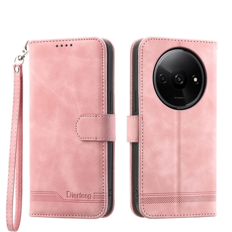 

For Xiaomi Redmi A3 Dierfeng Dream Line TPU + PU Leather Phone Case(Pink)