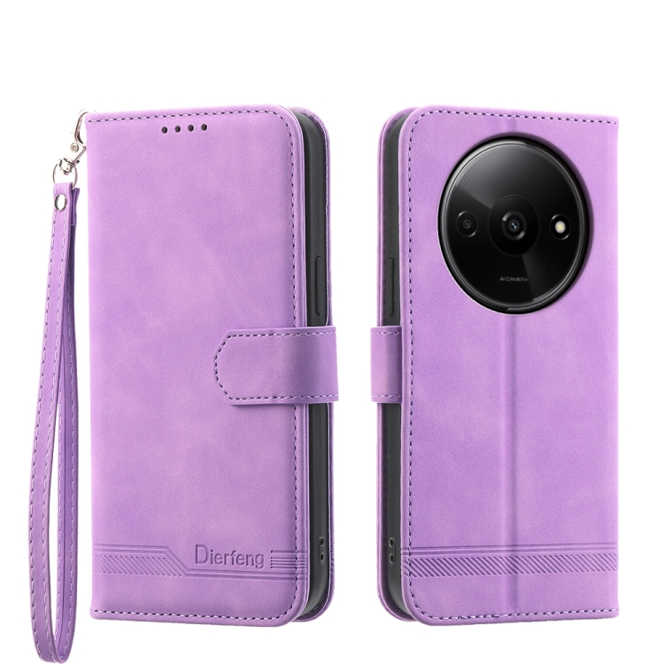 

For Xiaomi Redmi A3 Dierfeng Dream Line TPU + PU Leather Phone Case(Purple)