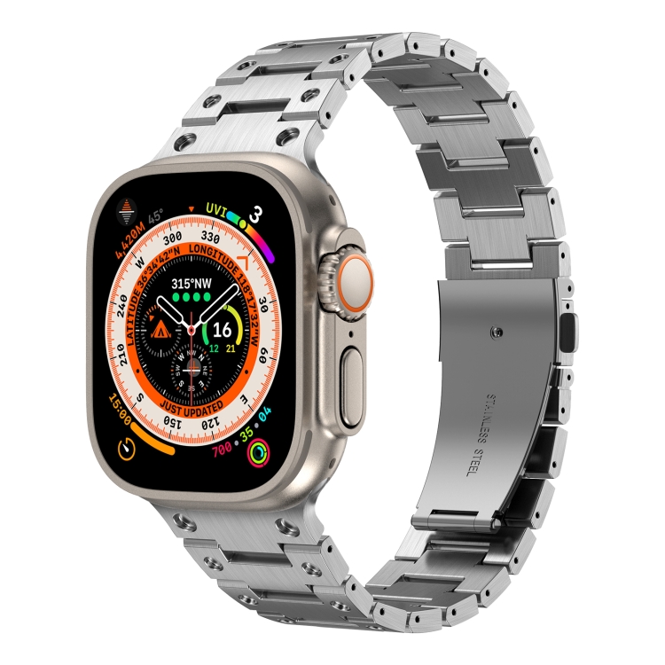 

Double Rows Metal Watch Band For Apple Watch 38mm(Silver)
