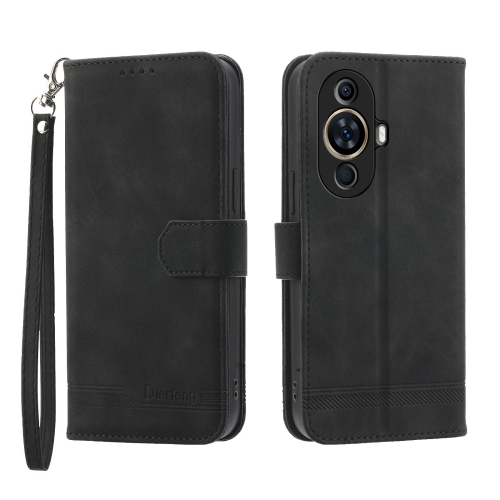 

For Huawei nova 11 Dierfeng Dream Line TPU + PU Leather Phone Case(Black)