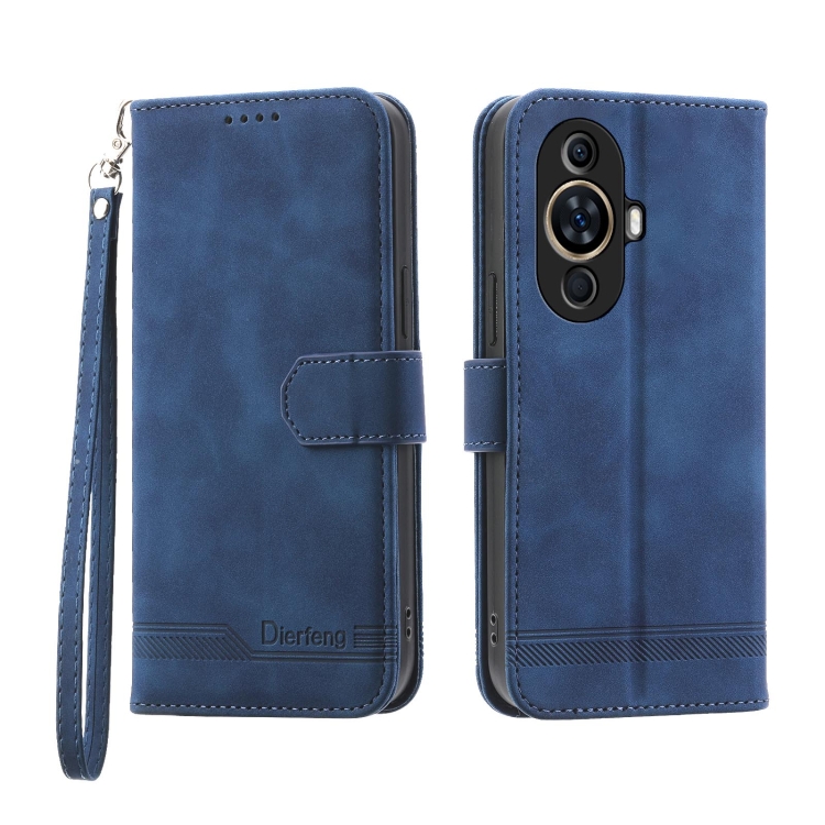 

For Huawei nova 11 Dierfeng Dream Line TPU + PU Leather Phone Case(Blue)