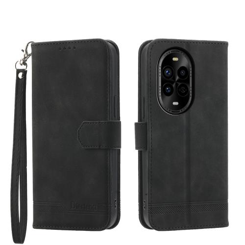 

For Huawei nova 13 Pro Dierfeng Dream Line TPU Hybrid PU Leather Phone Case(Black)