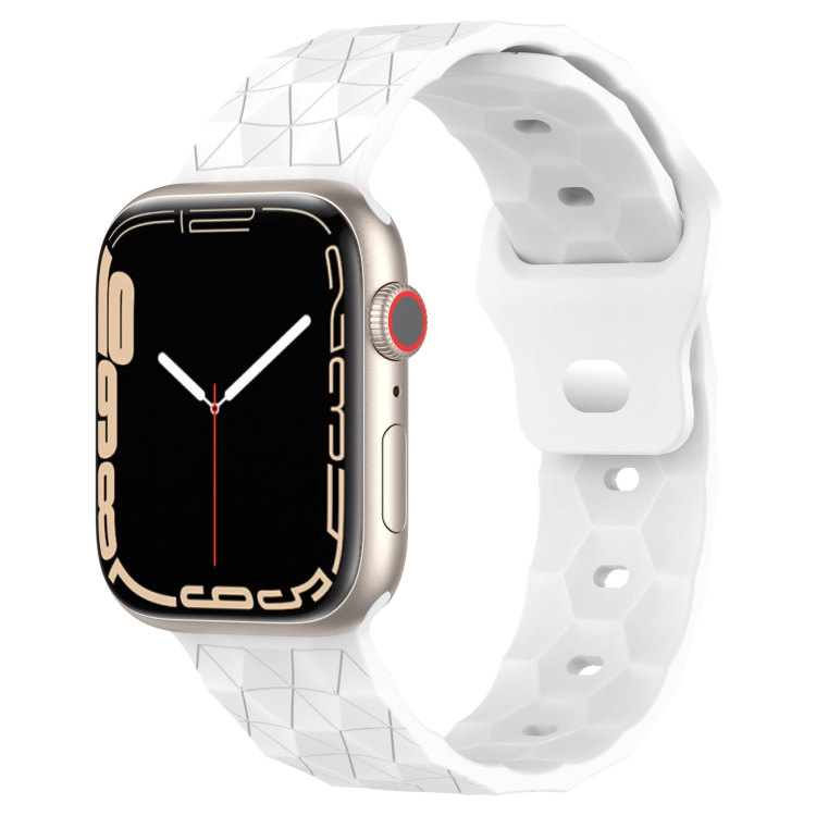 

Football Texture Silicone Watch Band For Apple Watch 3 42mm(White)