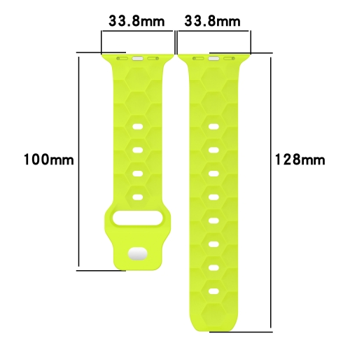 Football Texture Silicone Watch Band For Apple Watch SE 2023 44mm(White) rainbow raindrops silicone watch band for apple watch ultra 49mm white