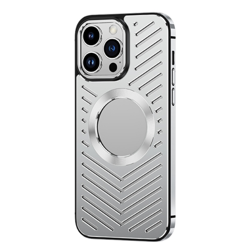 

For iPhone 12 Pro MagSafe Magnetic Metal Cooling Phone Case(Silver)