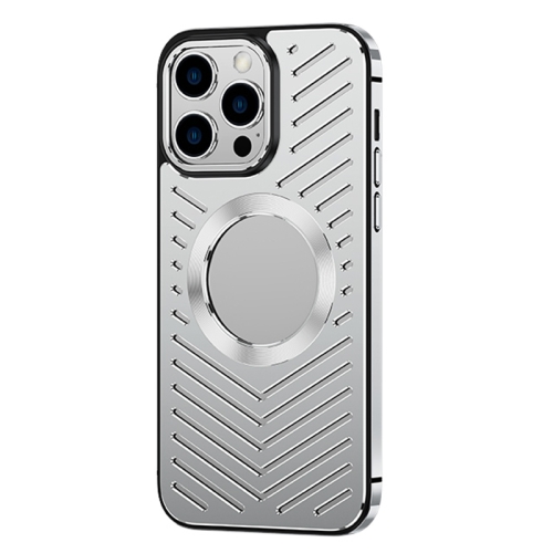 

For iPhone 13 Pro Max MagSafe Magnetic Metal Cooling Phone Case(Silver)