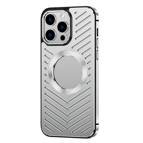 

For iPhone 13 Pro MagSafe Magnetic Metal Cooling Phone Case(Silver)