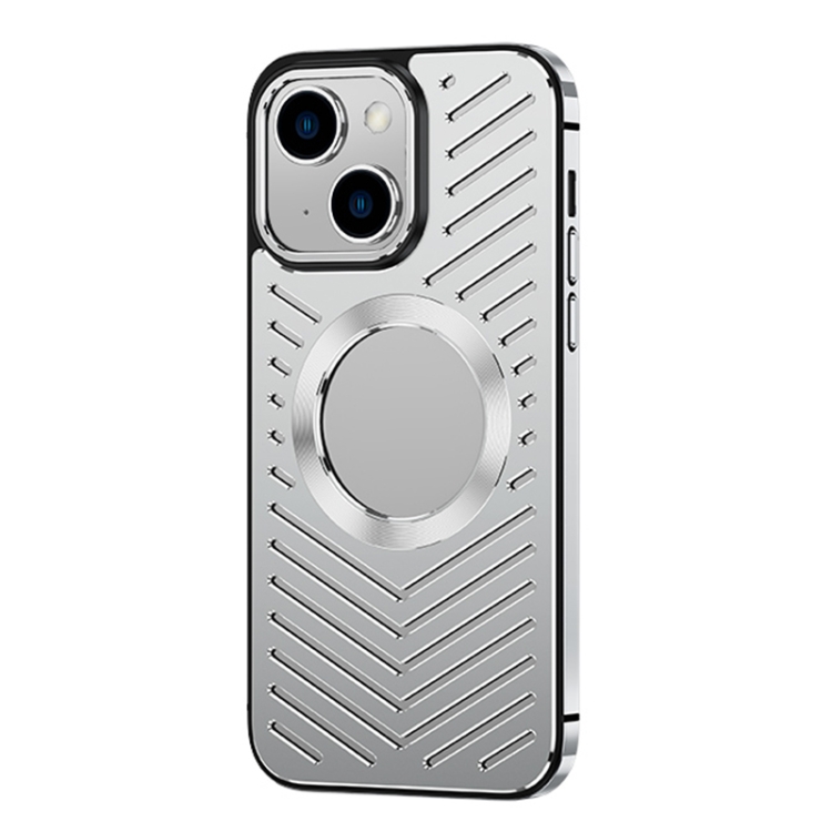

For iPhone 13 MagSafe Magnetic Metal Cooling Phone Case(Silver)