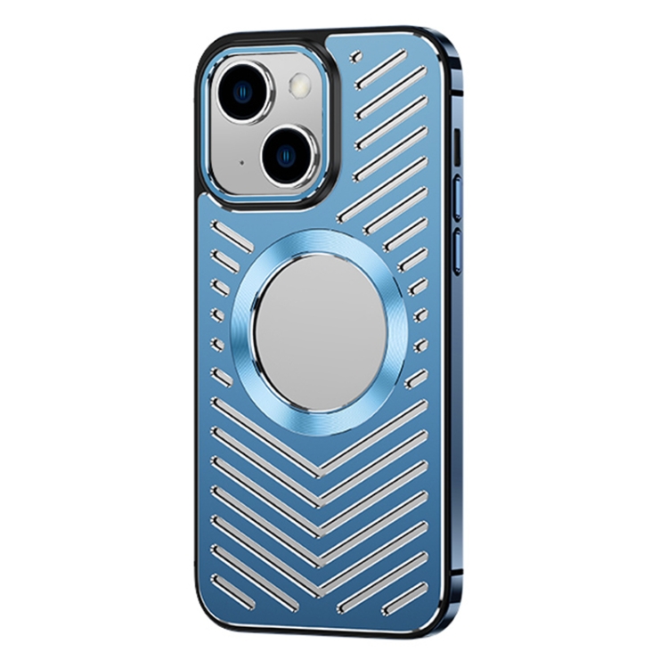 

For iPhone 13 MagSafe Magnetic Metal Cooling Phone Case(Sierra Blue)