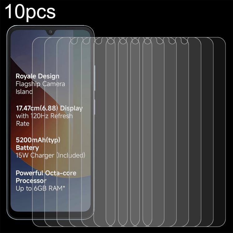 For Redmi A7 4G 171.8mm 10pcs 0.26mm 9H 2.5D Tempered Glass Film