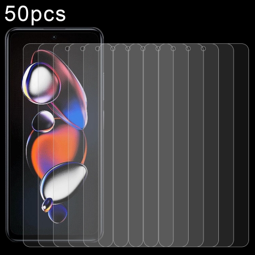 

For Xiaomi Redmi Note 12T Pro 50pcs 0.26mm 9H 2.5D Tempered Glass Film