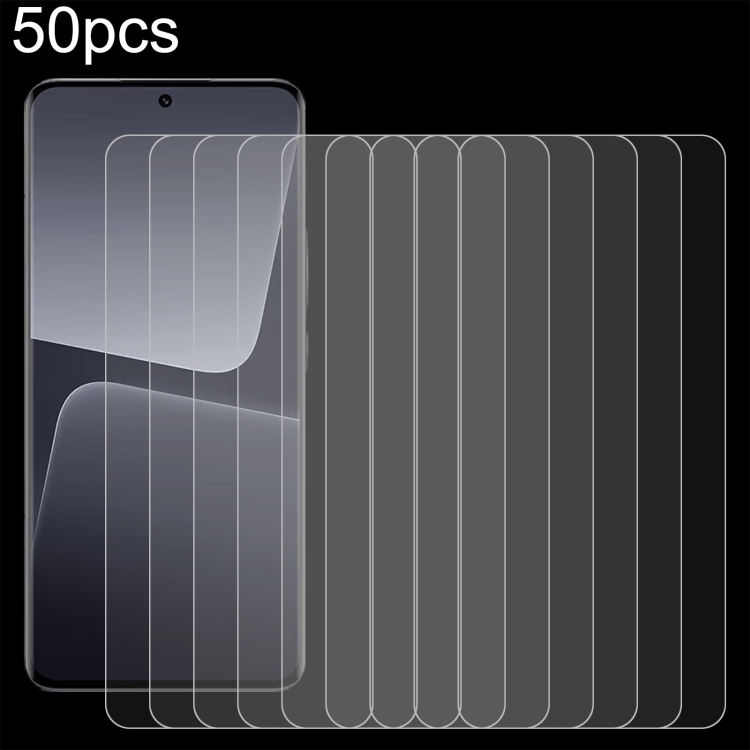 

For Xiaomi 13T 50pcs 0.26mm 9H 2.5D Tempered Glass Film