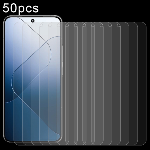 For Xiaomi 14 50pcs 0.26mm 9H 2.5D Tempered Glass Film for canon 70d 80d 90d camera tempered protective self adhesive glass main lcd display film info screen protector film cover