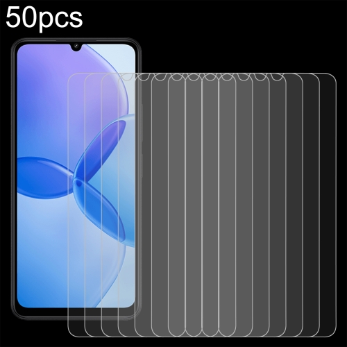 For Xiaomi Redmi 13R / Poco M6 50pcs 0.26mm 9H 2.5D Tempered Glass Film tempered glass protective film for xiaomi redmi k20 and redmi k20 pro transparent