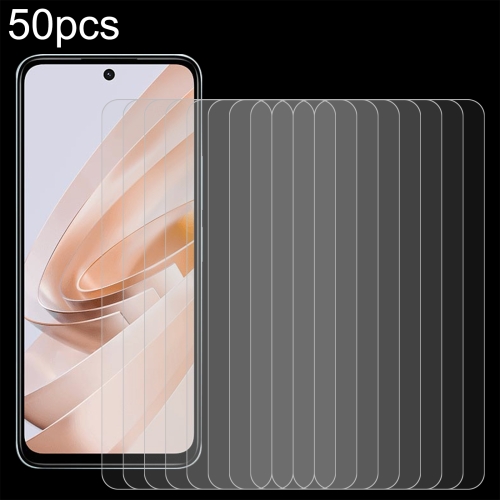 

For Xiaomi Redmi 13 4G / Note 13R 50pcs 0.26mm 9H 2.5D Tempered Glass Film