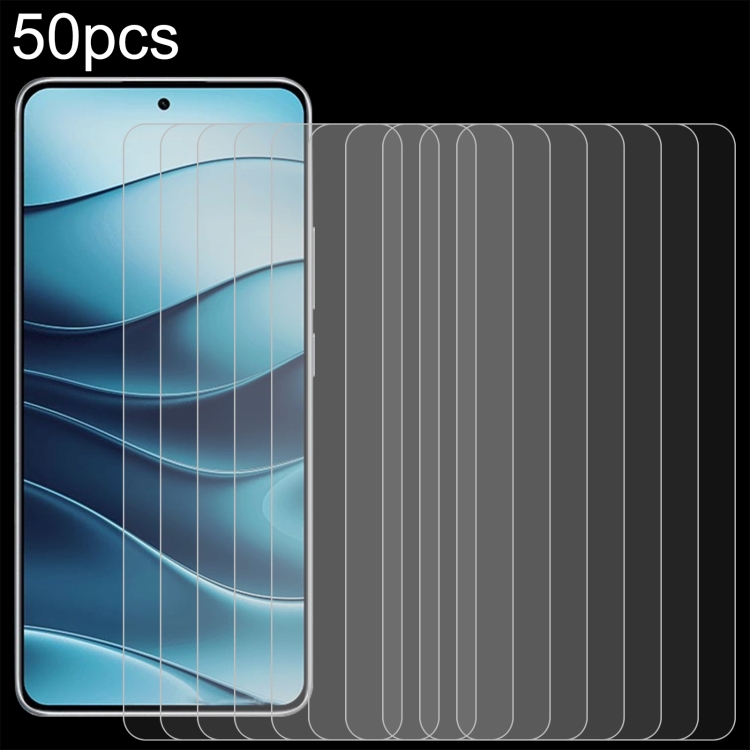 

For Xiaomi Redmi Note 14 5G 50pcs 0.26mm 9H 2.5D Tempered Glass Film