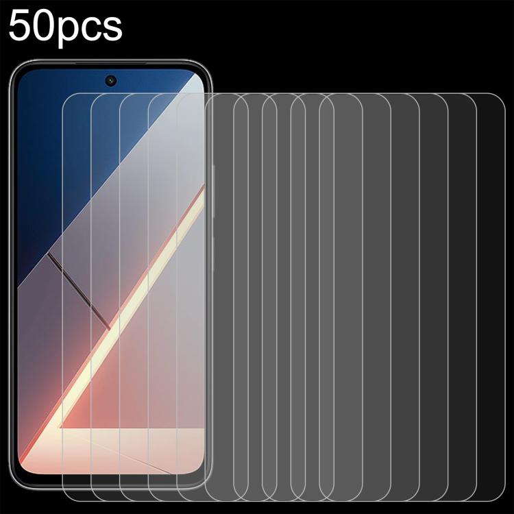 

For Xiaomi Poco M7 4G 50pcs 0.26mm 9H 2.5D Tempered Glass Film