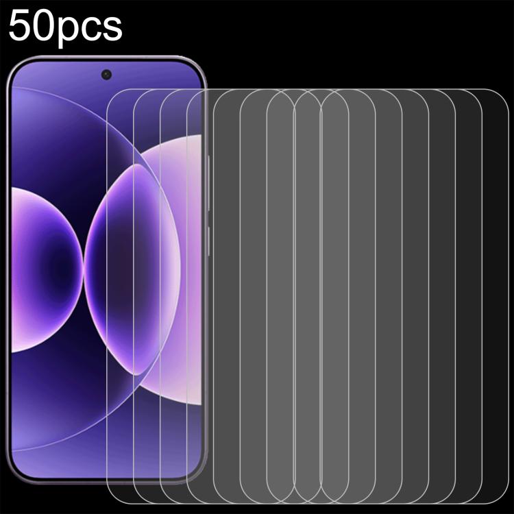 

For Xiaomi 17 Pro Max 50pcs 0.26mm 9H 2.5D Tempered Glass Film