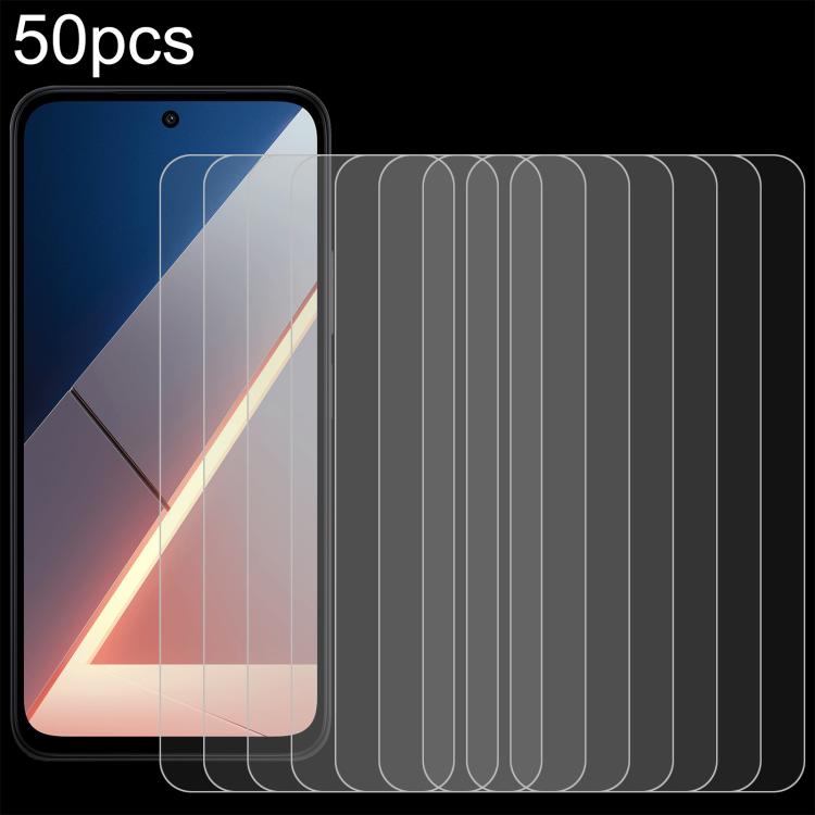 

For Xiaomi Poco M8s 5G 50pcs 0.26mm 9H 2.5D Tempered Glass Film