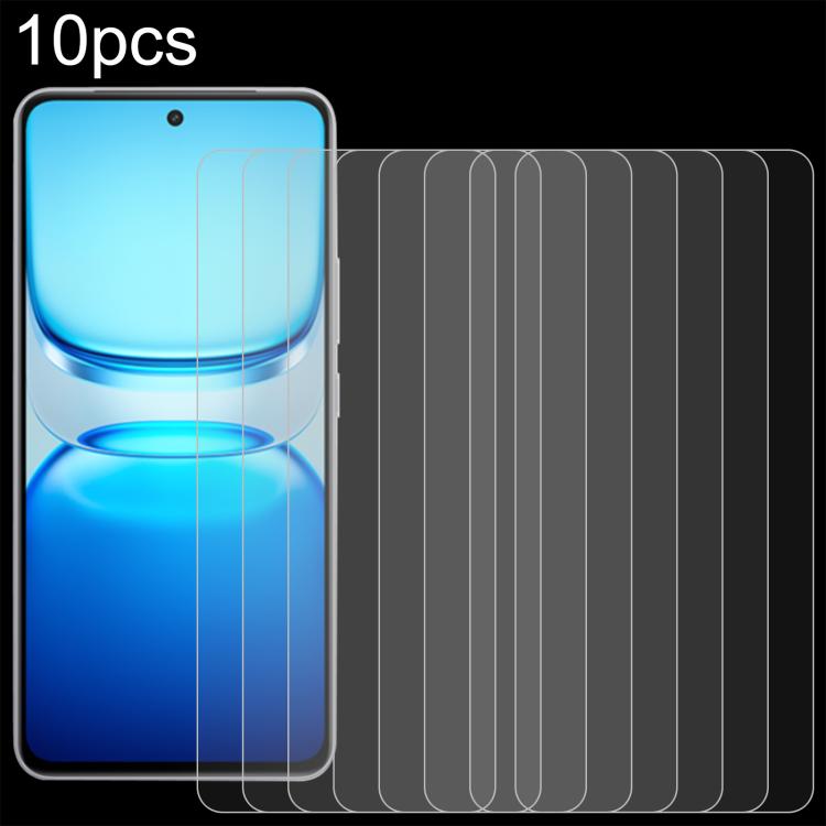 

For vivo iQOO Z10 Lite 4G 10pcs 0.26mm 9H 2.5D Tempered Glass Film