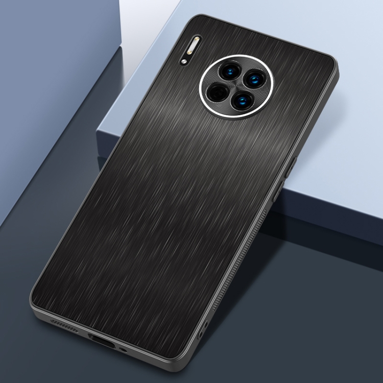 

For Huawei Mate 30 Pro Rain Silk Texture Shockproof Phone Case(Black)