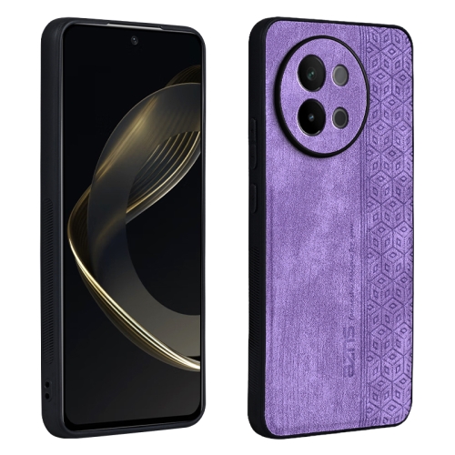

For vivo S18e AZNS 3D Embossed Skin Feel Phone Case(Purple)