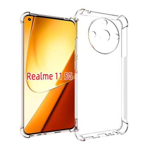 

For Realme 11 5G Shockproof Non-slip Thickening TPU Phone Case(Transparent)
