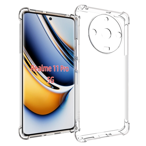 

For Realme 11 Pro 5G Shockproof Non-slip Thickening TPU Phone Case(Transparent)