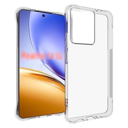 

For Realme 14 5G Shockproof Non-slip Thickening TPU Phone Case(Transparent)