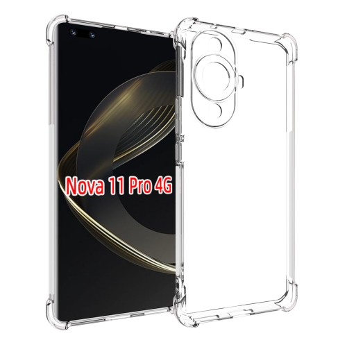 

For Huawei nova 11 Pro Shockproof Non-slip Thickening TPU Phone Case(Transparent)