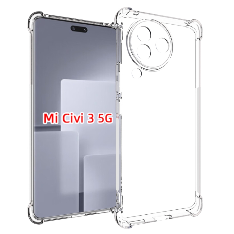 

For Xiaomi Civi 3 5G Shockproof Non-slip Thickening TPU Phone Case(Transparent)