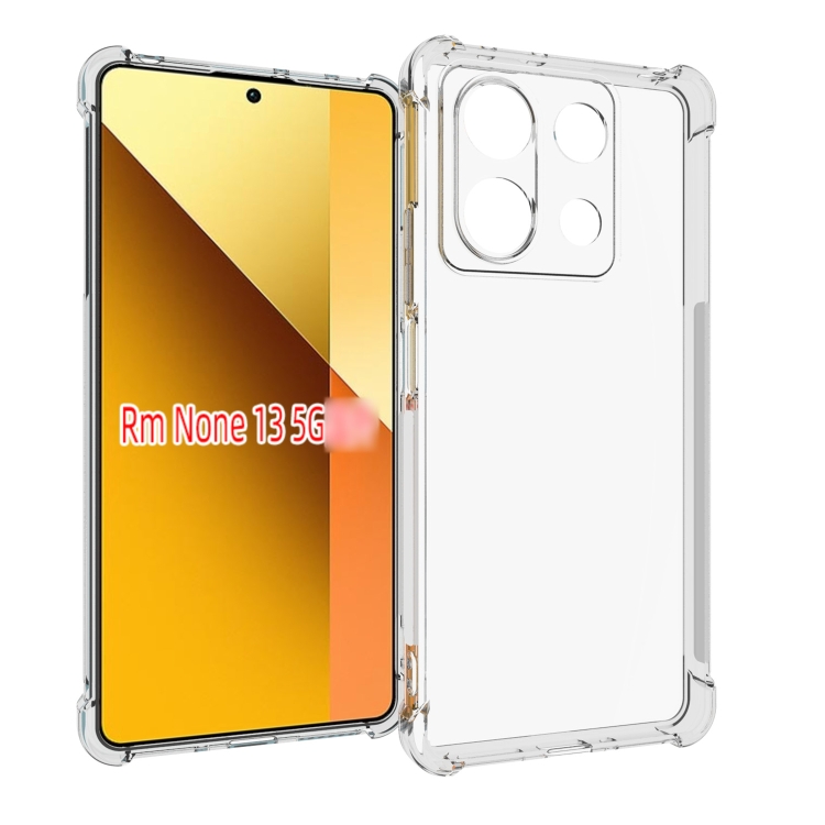 

For Xiaomi Redmi Note 13 5G Global Shockproof Non-slip Thickening TPU Phone Case(Transparent)