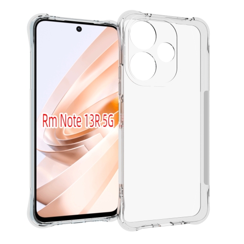 

For Xiaomi Redmi Note 13R Shockproof Non-slip Thickening TPU Phone Case(Transparent)