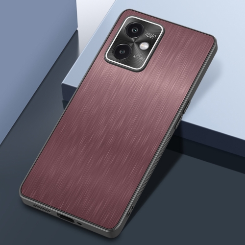 

For Xiaomi Redmi Note 12 Rain Silk Texture Shockproof Phone Case(Coffee)