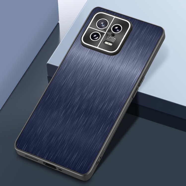 

For Xiaomi 13 Rain Silk Texture Shockproof Phone Case(Blue)