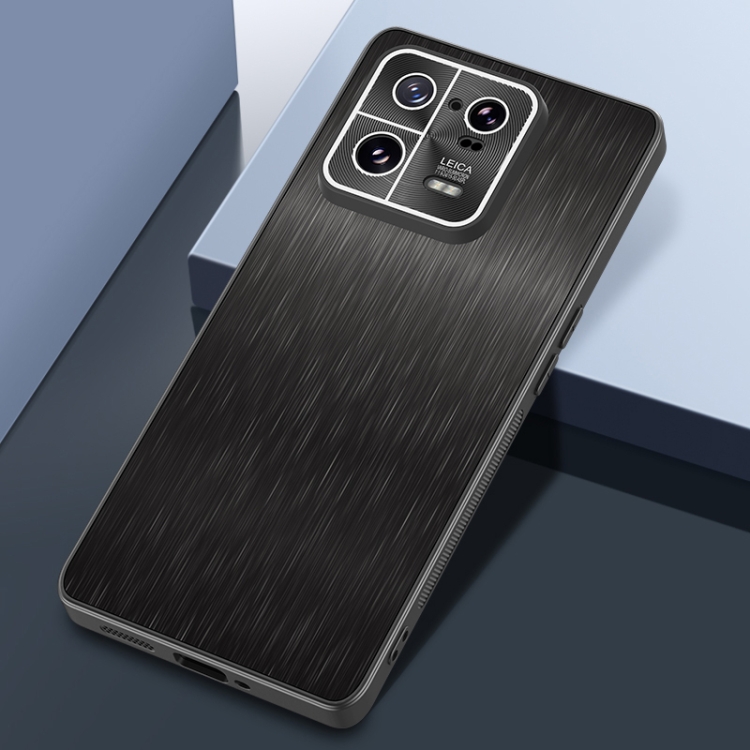 

For Xiaomi 13 Pro Rain Silk Texture Shockproof Phone Case(Black)