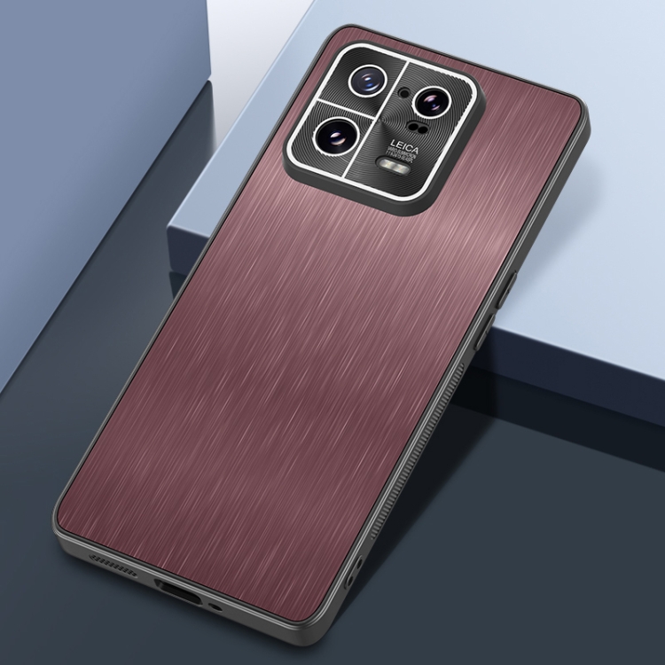 

For Xiaomi 13 Pro Rain Silk Texture Shockproof Phone Case(Coffee)