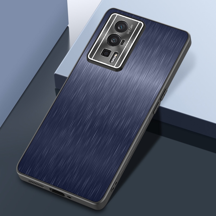 

For Xiaomi Redmi K60 Rain Silk Texture Shockproof Phone Case(Blue)