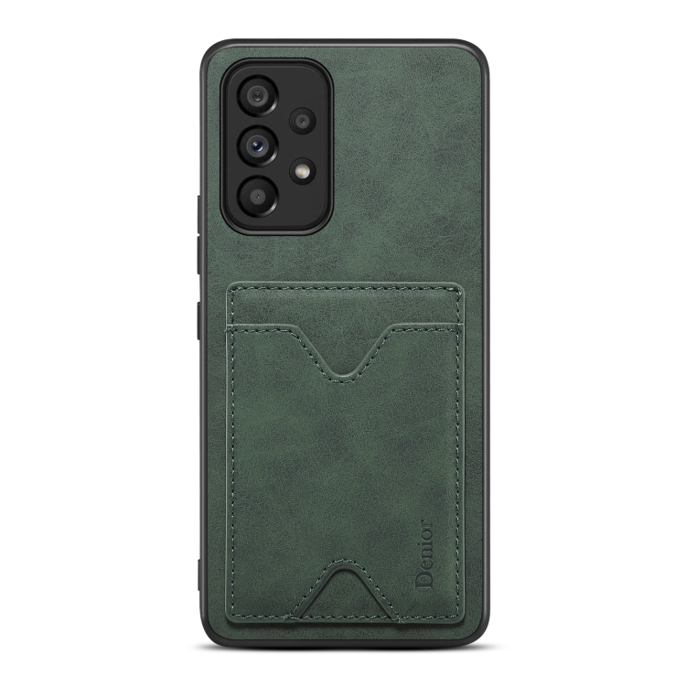 

For Samsung Galaxy A23 5G Denior PU Back Cover Card Slot Holder Phone Case(Green)