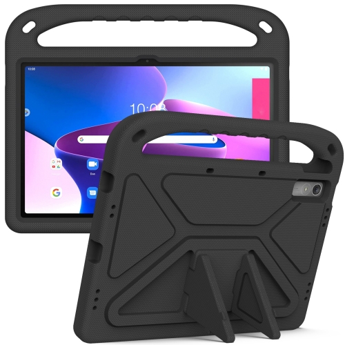 For Lenovo Tab P11 Gen 2 11.5 Handle EVA Shockproof Tablet Case with Holder(Black) for ipad air 3 10 5 2019 pro 10 5 handle football shaped eva shockproof tablet case red