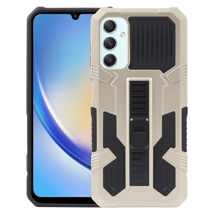 

For Samsung Galaxy A34 All Inclusive Double-color TPU + PC Phone Case(Gold)