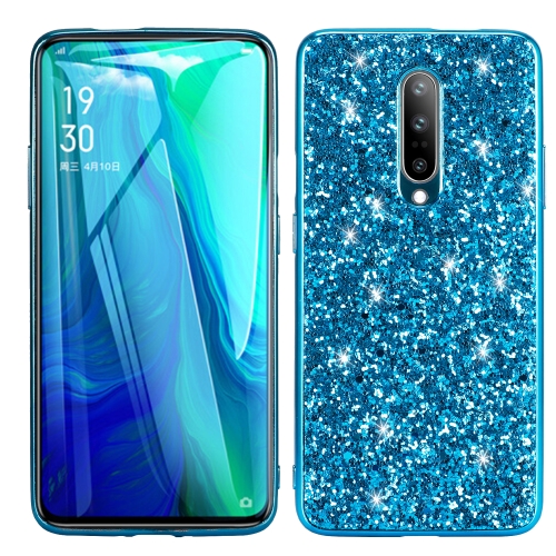 

For OnePlus 8 Glitter Powder Shockproof TPU Protective Case(Blue)