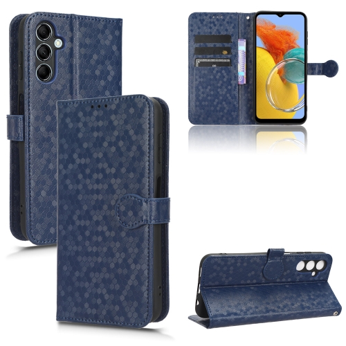 

For Samsung Galaxy M54 5G Honeycomb Dot Texture Leather Phone Case(Blue)