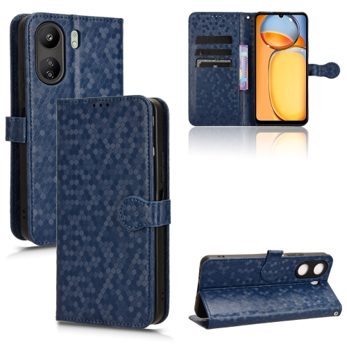 

For Xiaomi Redmi 13C / Poco C65 Honeycomb Dot Texture Leather Phone Case(Blue)