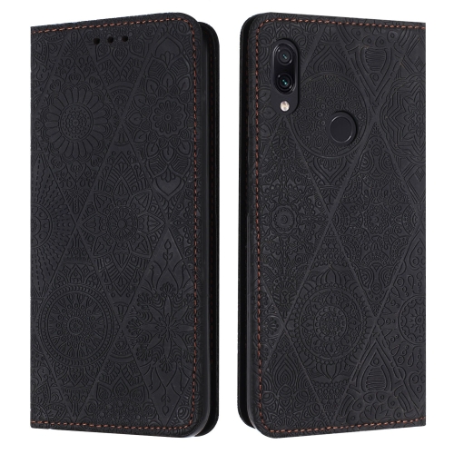 

For Redmi Note 7 / 7 Pro Ethnic Embossed Adsorption Leather Phone Case(Black)