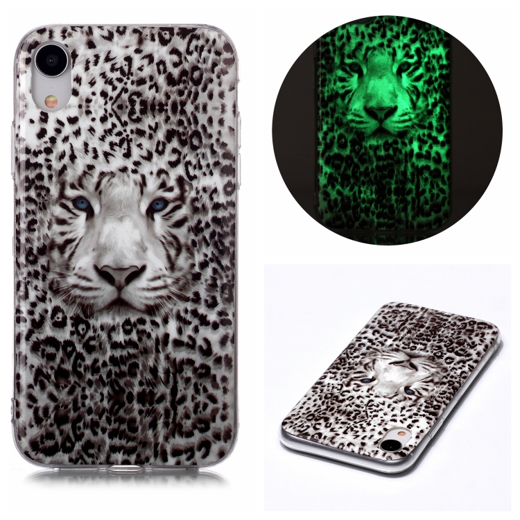 

For iPhone XR Luminous TPU Soft Protective Case(Leopard Tiger)