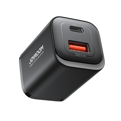 

JOYROOM TCF08 30W USB+USB-C / Type-C Dual Port Charger, Plug:US Plug(Black)