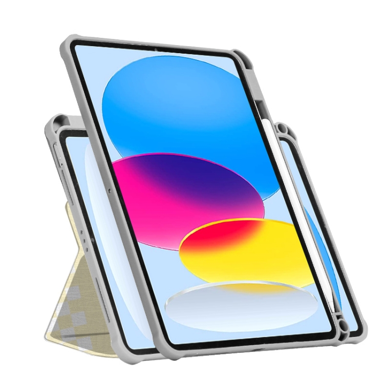 

For iPad 10th Gen 10.9 2022 720 Rotation Magnetic Painted Leather Smart Tablet Case(Cream Bear)