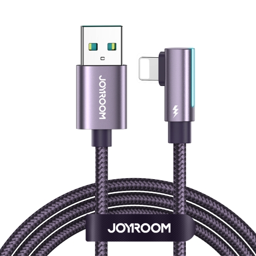 

JOYROOM S-AL012A17 2.4A USB to 8 Pin Elbow Fast Charging Data Cable, Length:1.2m(Purple)